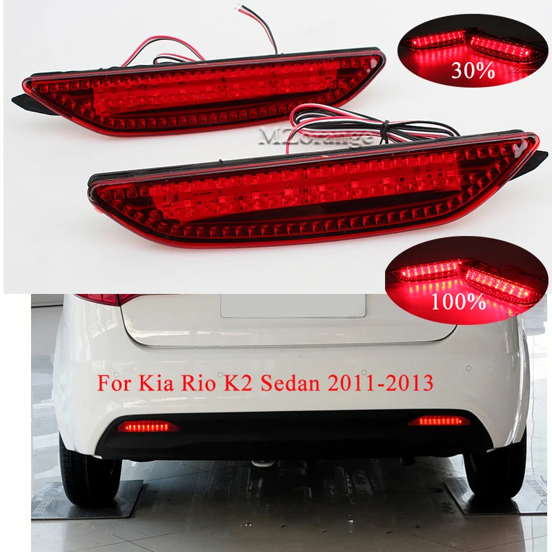 2Pcs LED Rear Bumper Reflector	