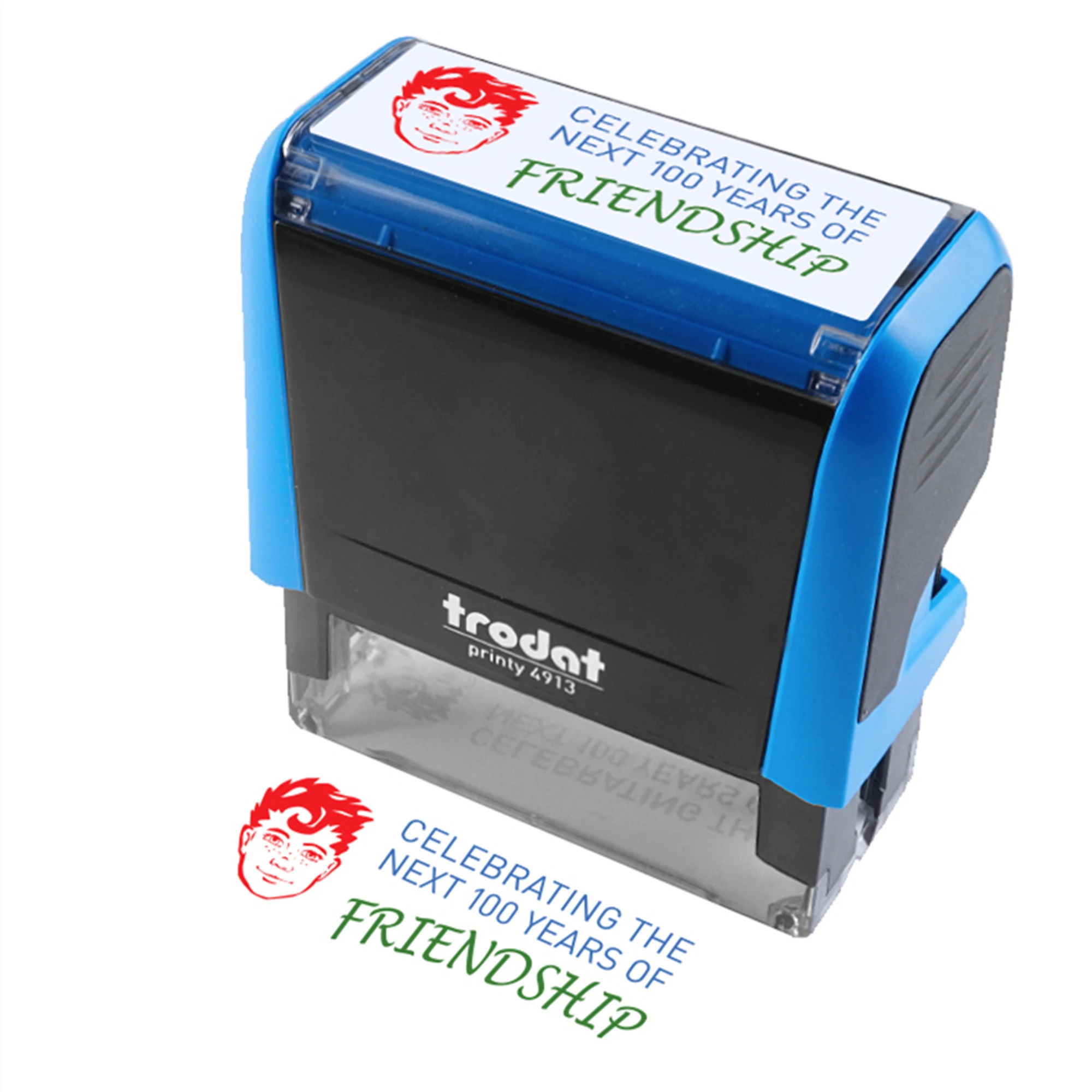 Sello multicolor personalizado, 2 o 3 colores de tinta, con su imagen, texto, logotipo, dise&ntilde;o o lo que desee-0