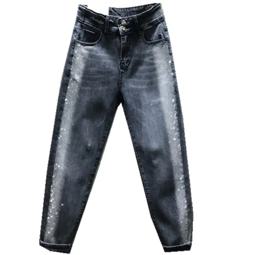 2020 весенние женские джинсы с высокой талией новые модные популярные свободные