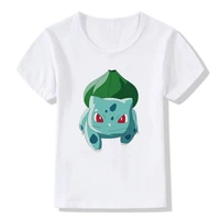 pokemon bulbasaur cute t shirt for kids summer boys girls funny anime print tshirt pocket monster tees children clothing tops