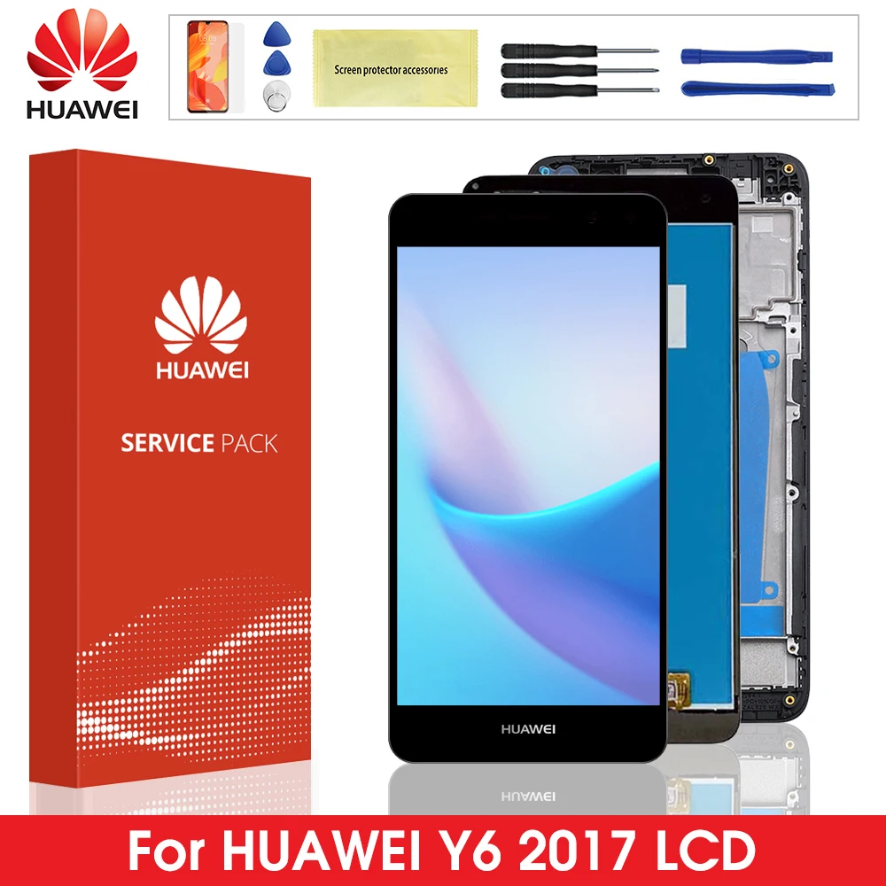

Оригинальный дисплей для Huawei Nova Young 4G LTE, ЖК-дисплей с сенсорным экраном и дигитайзером в сборе для Huawei Y6 2017, Y5 2017, MYA-L11 LCD