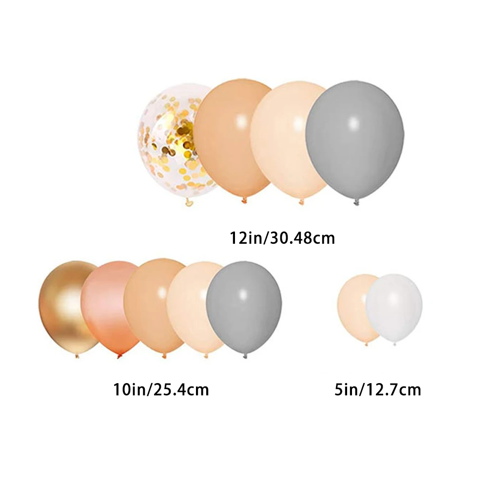 

129PCS Rose Gold Balloon Arch Garland Kit Clear Premium Latex Balloons Wedding Bridal Baby Birthday Bachelorette Party Decor