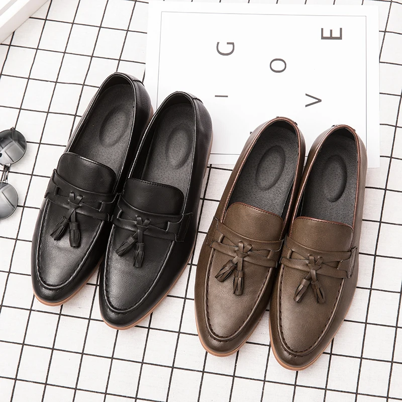 Роскошные Брендовые мужские лоферы в стиле Пенни цвет черный коричневый