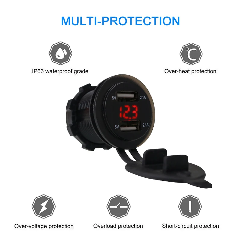 Зарядное устройство с двумя USB-портами а адаптер для быстрой зарядки