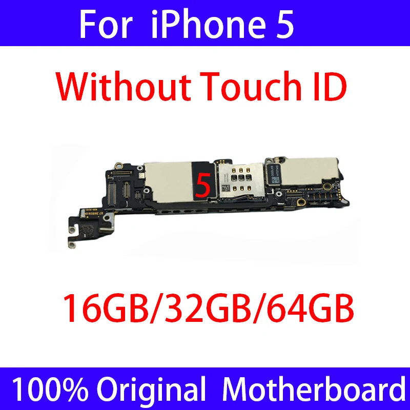 100% оригинальная разблокировка бесплатно iCloud для iphone 5 5s 5c 5Se материнская плата без