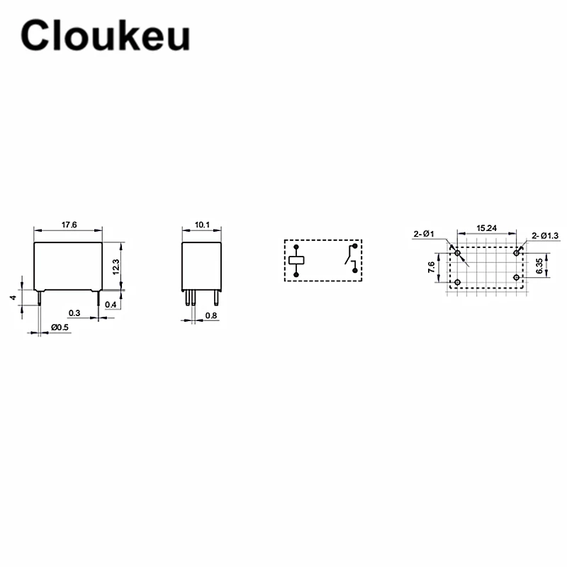 

Relay DIP4 HF32FA-G-005-012 024-HSL1 5V 12V 24V 10A