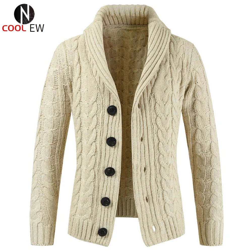 

Винтажный Мужской кардиган, свитер, пальто, утепленный теплый мужской свитер на пуговицах на осень и зиму, кардиган, куртка, наряды, шерстяно...
