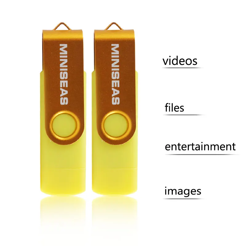 Miniseas Usb флеш накопитель 8 цветов вращение OTG для телефона 4 Гб 32 ГБ карта памяти