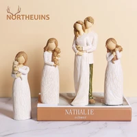 northeuins resin figure girl statues modern american style figurines for interior home living room wedding decortion accessories