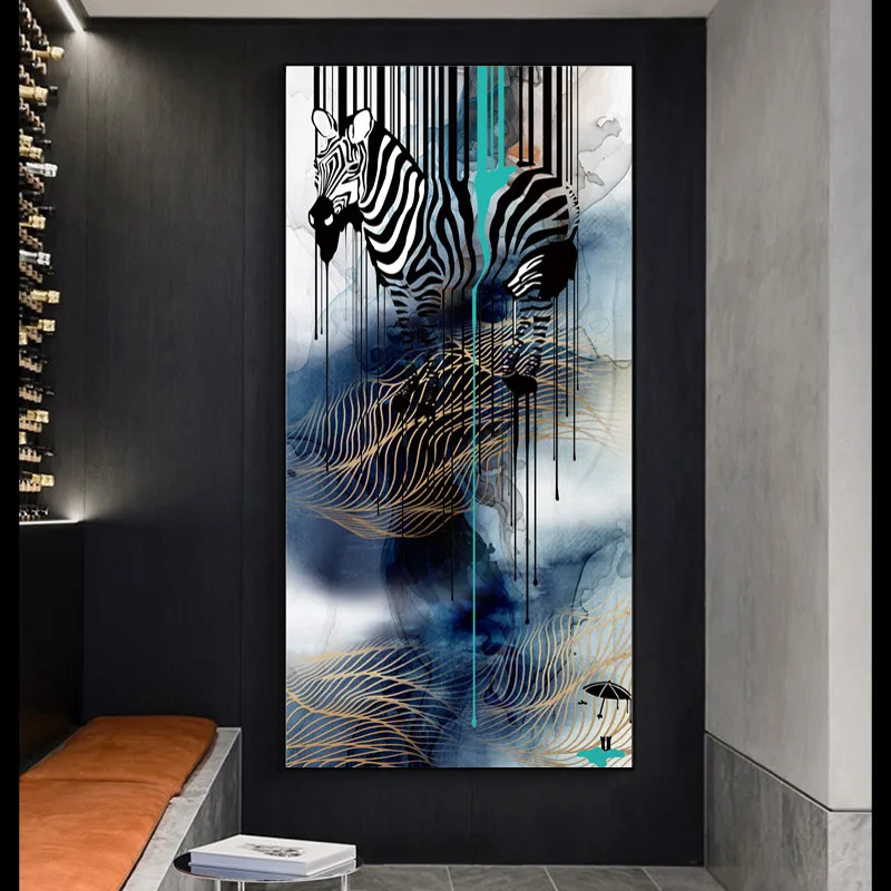 

Abstract Zebras Animals Art Oil Painting on Canvas Nordic Posters and Prints HD Wall Art Pictures for Living Room Home Decor
