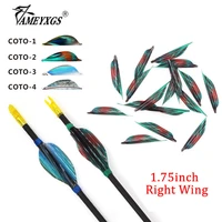 50pcs archery 1 75inch arrow feathers plastic rotary feathers right wing vanes bows arrows shooting training hunting accessories