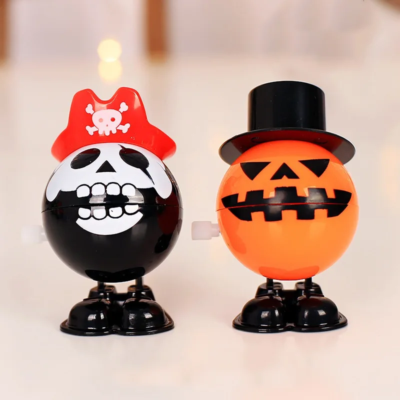 Хэллоуин Ветер вверх заводная игрушка призрак & тыква ведьма череп прыжки для