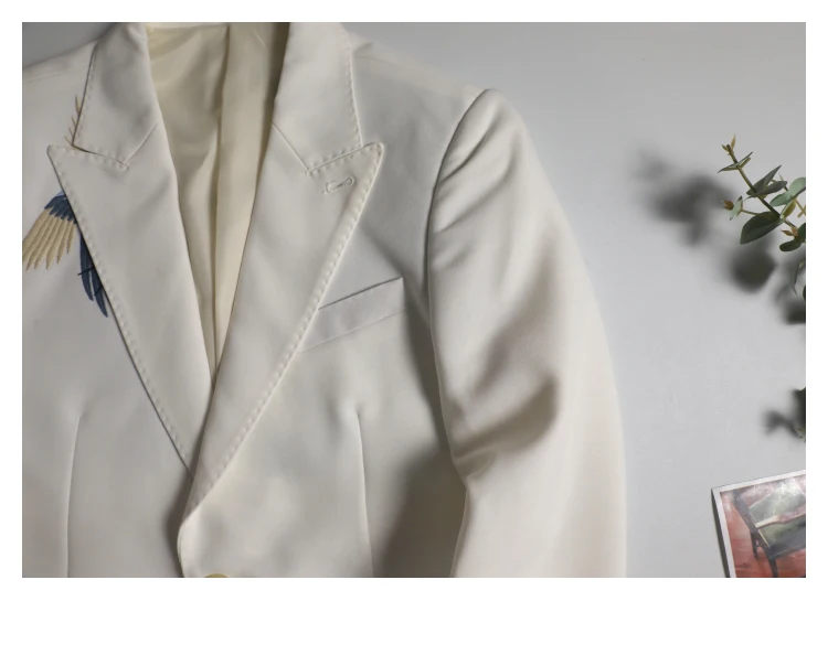 Свадебный Цветочный мужской костюм платье блейзер с вышивкой куртка Мужской