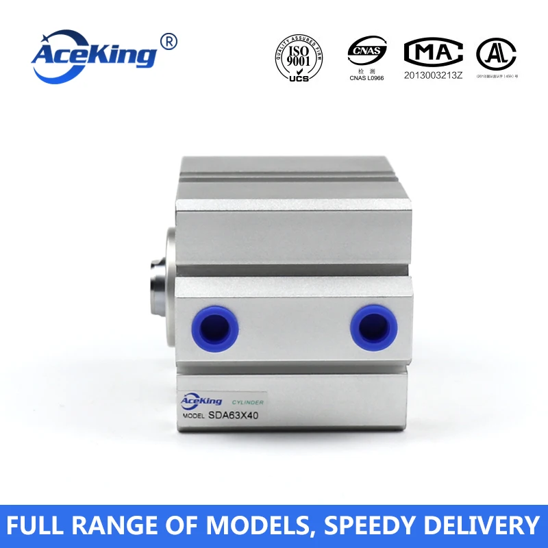 Small thin cylinder bore type AceKing SDA party 20 trip SDA20x5/10/15/20/25/30/35/40/45/50 with magnetic pneumatic components |