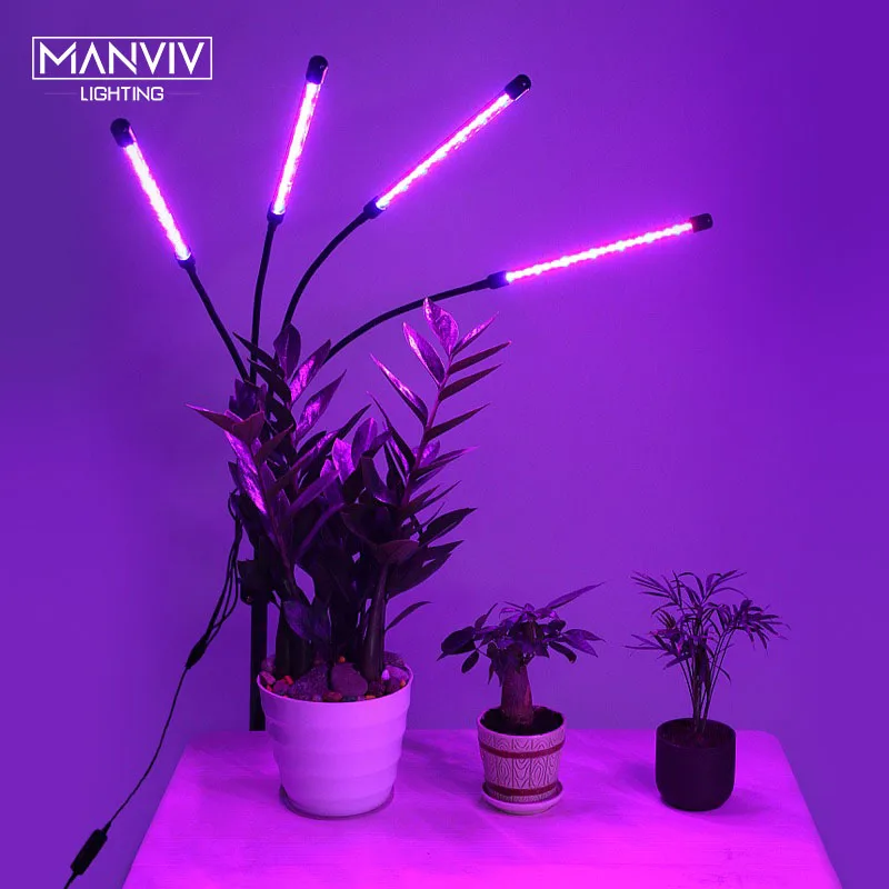 5V USB Red Blue Full Spectrum LED Plant Grow Light Dimmable Timing Phyto Lamp For Indoor Plants Seedlings Flowers Grow Tent Box