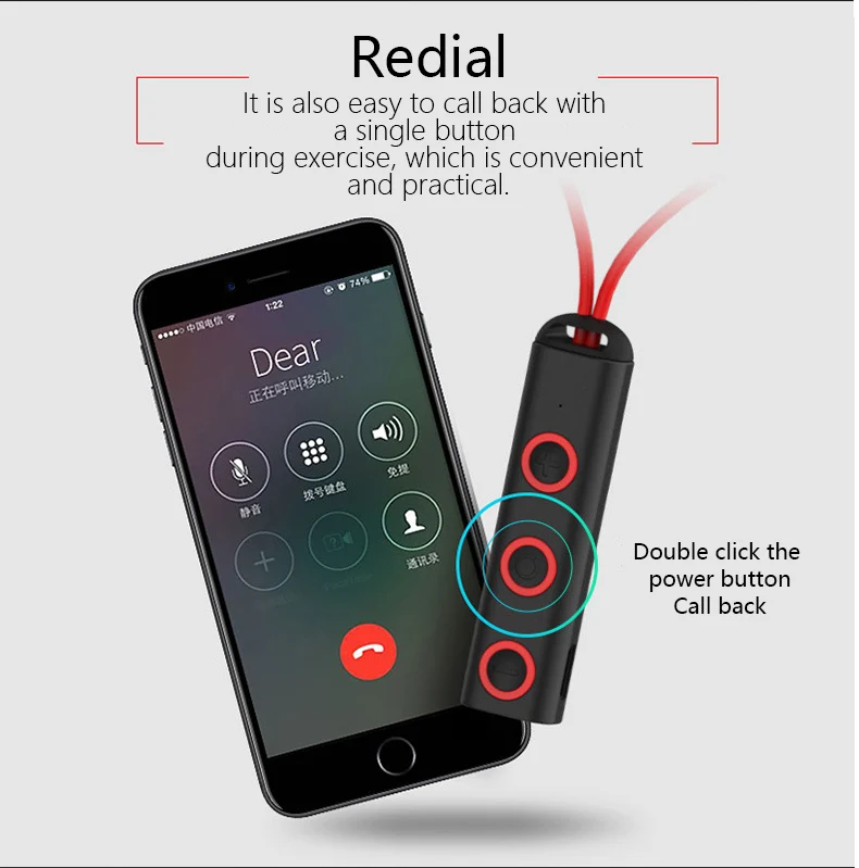 UTHAI D05 Bluetooth 4,1 Гарнитура для спорта и бега, беспроводные наушники с шейным ремешком, стереомузыка с микрофоном для смартфона