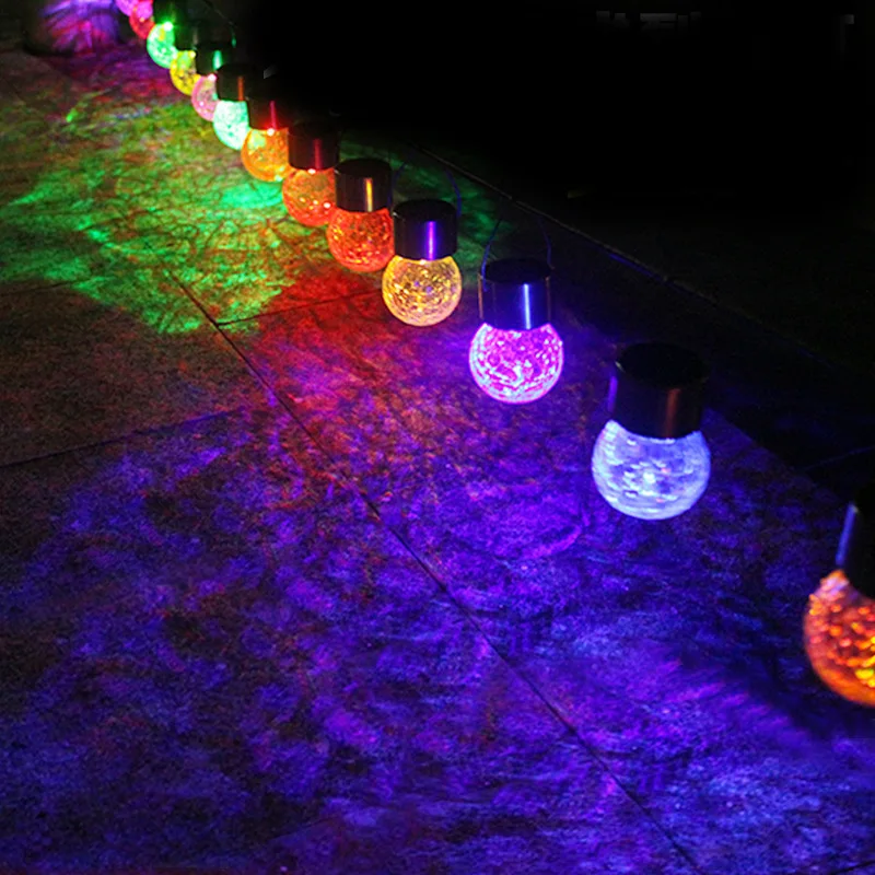 Солнечный СВЕТОДИОДНЫЙ светильник наружная Подвесная лампа трещины Мозаика из