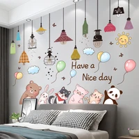 balloons animals wall stickers diy chandeliers lights wall decals for kids rooms baby bedroom home decoration