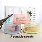Милый круглая коробка для выпечки ручка кондитерский легкий стеллаж для хранения десерт для контейнера коробка коробки для тортов и пирожных аксессуары тортовница с крышкой контейнер для торта контейнер для торта