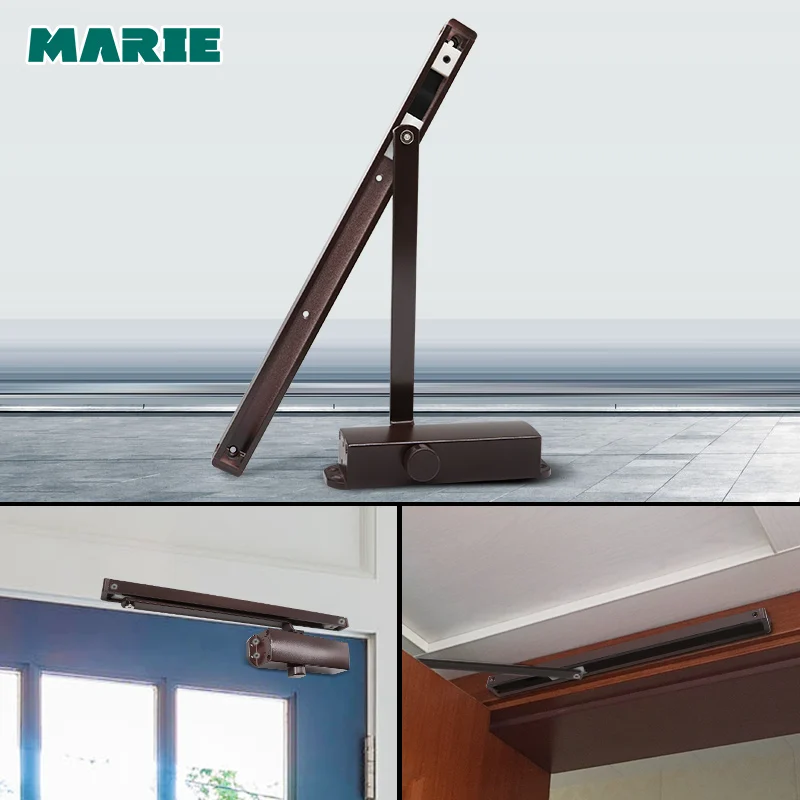 Коричневый цвет двери ближе системы безопасности регулируемое