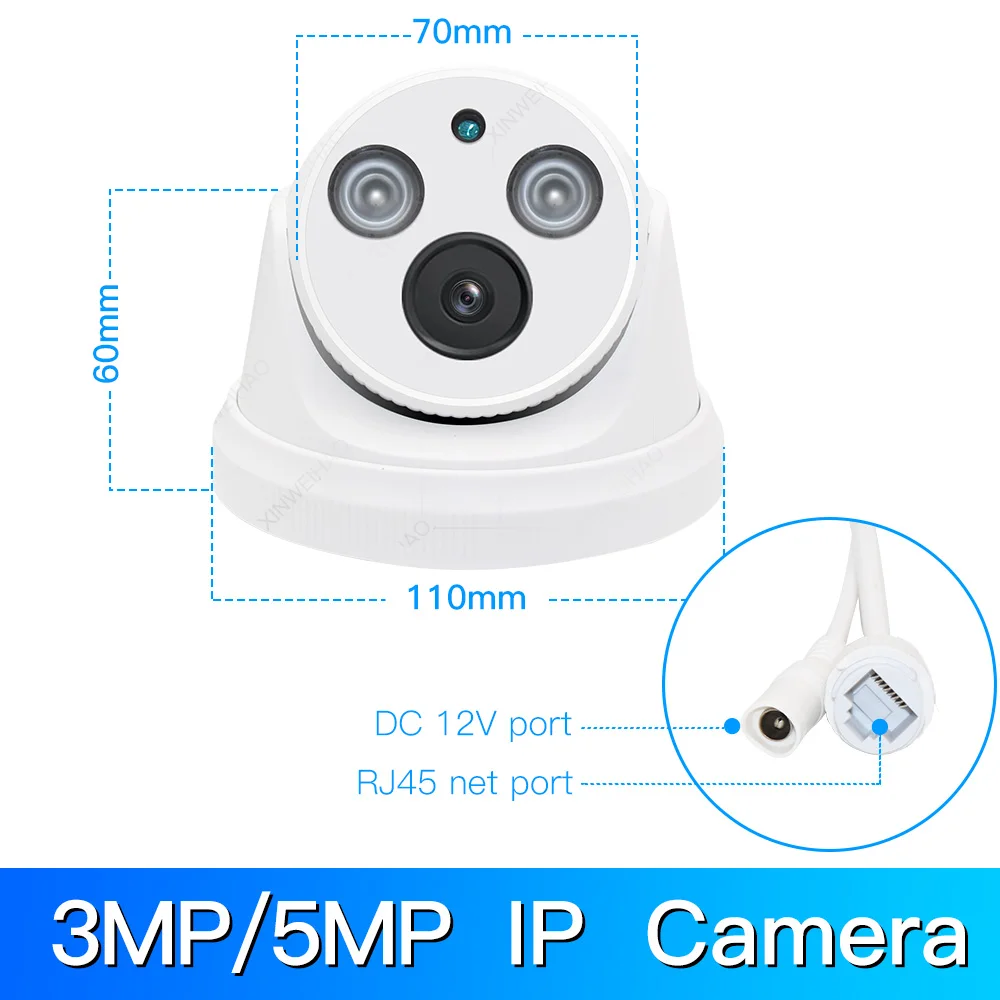 3MP/5MP IP камера H.265/H.264 наблюдения инфракрасная камера CCTV безопасности наружная купольная камера
