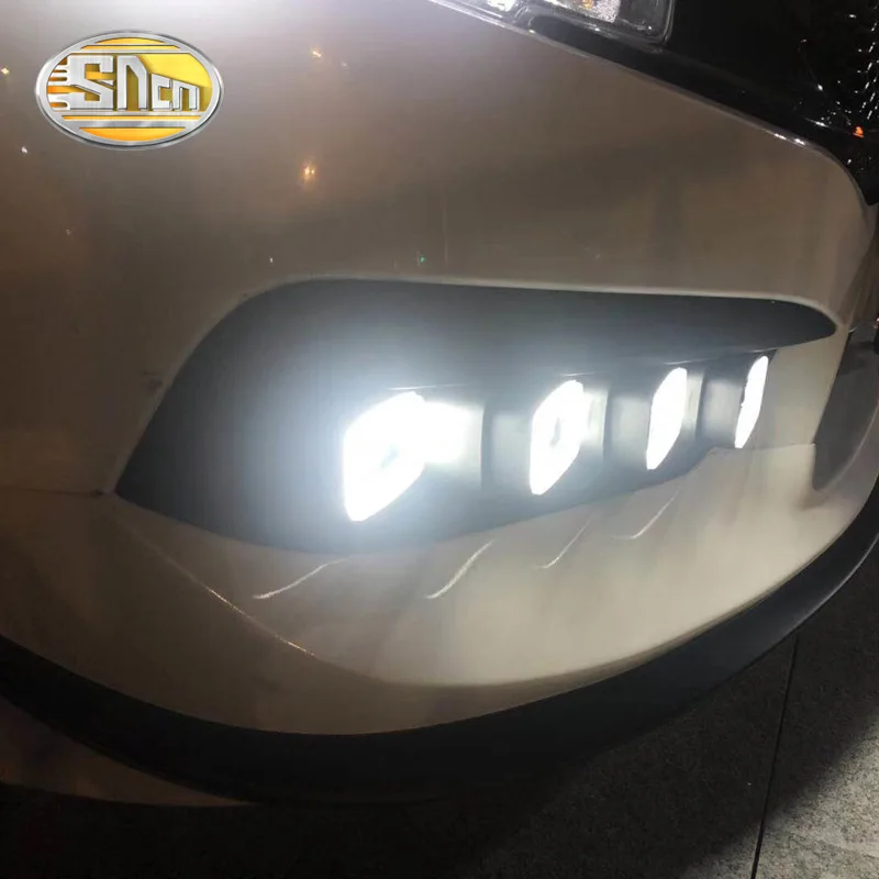 2 шт. Светодиодный дневной светильник для Honda Civic 2016 2017 2018 желтый указатель