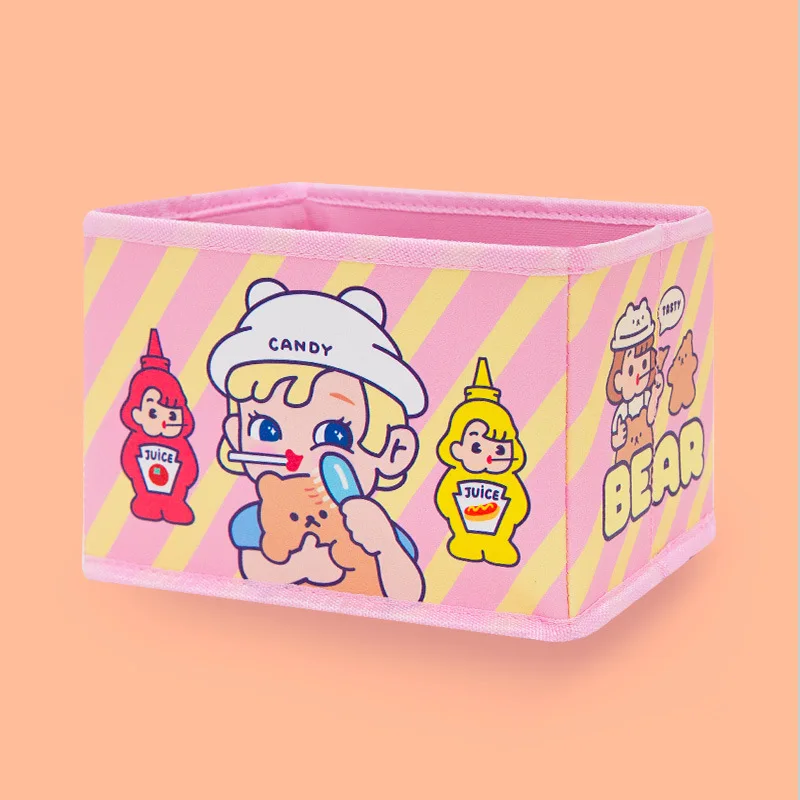 

Bentoy Cartoon Large Capacity Cosmetic Bag Box Student Desktop Storage Box Girl Container Box