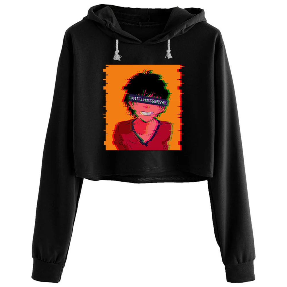 

Yaoi Fujoshi Gay Anime Waifu Material Crop Hoodies Women Emo Aesthetic Kpop Korean Pullover For Girls