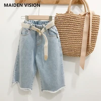 kids girls jeans summer loose clothes fashion pants denim clothing children baby girl casual bowboy long trousers 1 2 3 4 5 6yrs