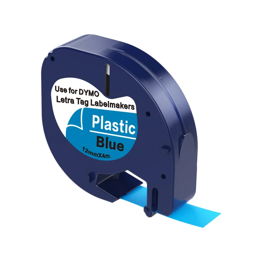 Black On Blue 5PK ленты для этикеток Dymo Letratag 91200 бумажная лента 12 мм* 4 м черный на белом совместимый производитель Этикеток Dymo ленты для принтера - Цвет: Black On Blue
