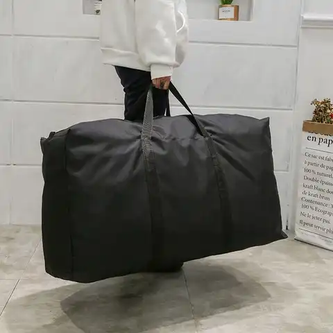 Вместительная дорожная сумка унисекс для хранения одежды, тонкая портативная Дорожная сумка из ткани Оксфорд на молнии для выходных