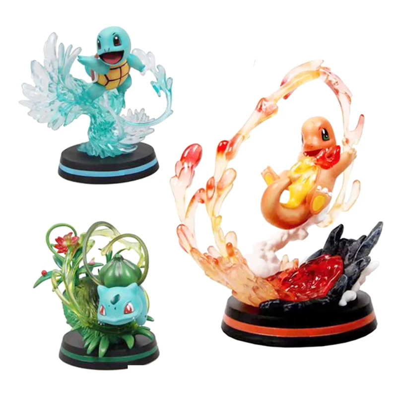 Charmander Bulbasaur Сквиртл экшн-игрушка Фигурки Игрушка модель Покемон коллекция для детей подарок