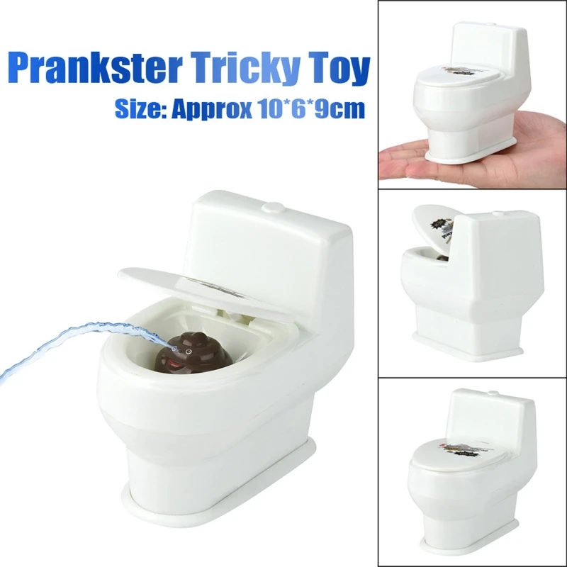 

Mini anti stress toys Funny Prank Squirt Spray Water Toilet Closestool Joke Gag Toy Desktop Gift fun gift
