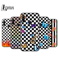 checkerboard black white for huawei honor 30 20s 20 10i 9s 9a 9c 9x 8x 10 9 lite 8a 7c 7a pro phone case black cover