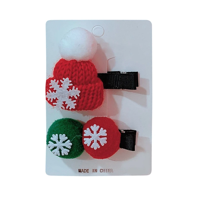 Cute Girls Hair Clips Christmas Santa Claus Design Hair Pin Set Children Hairpin Princess Hair Accessories