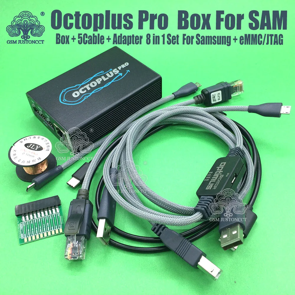 NEW Original Octoplus Pro Box 8 in 1 Cable (optimus /C3300k/micro...) Adapter Set For Samsung ( Activated for Sam+ eMMC/JTAG )-5