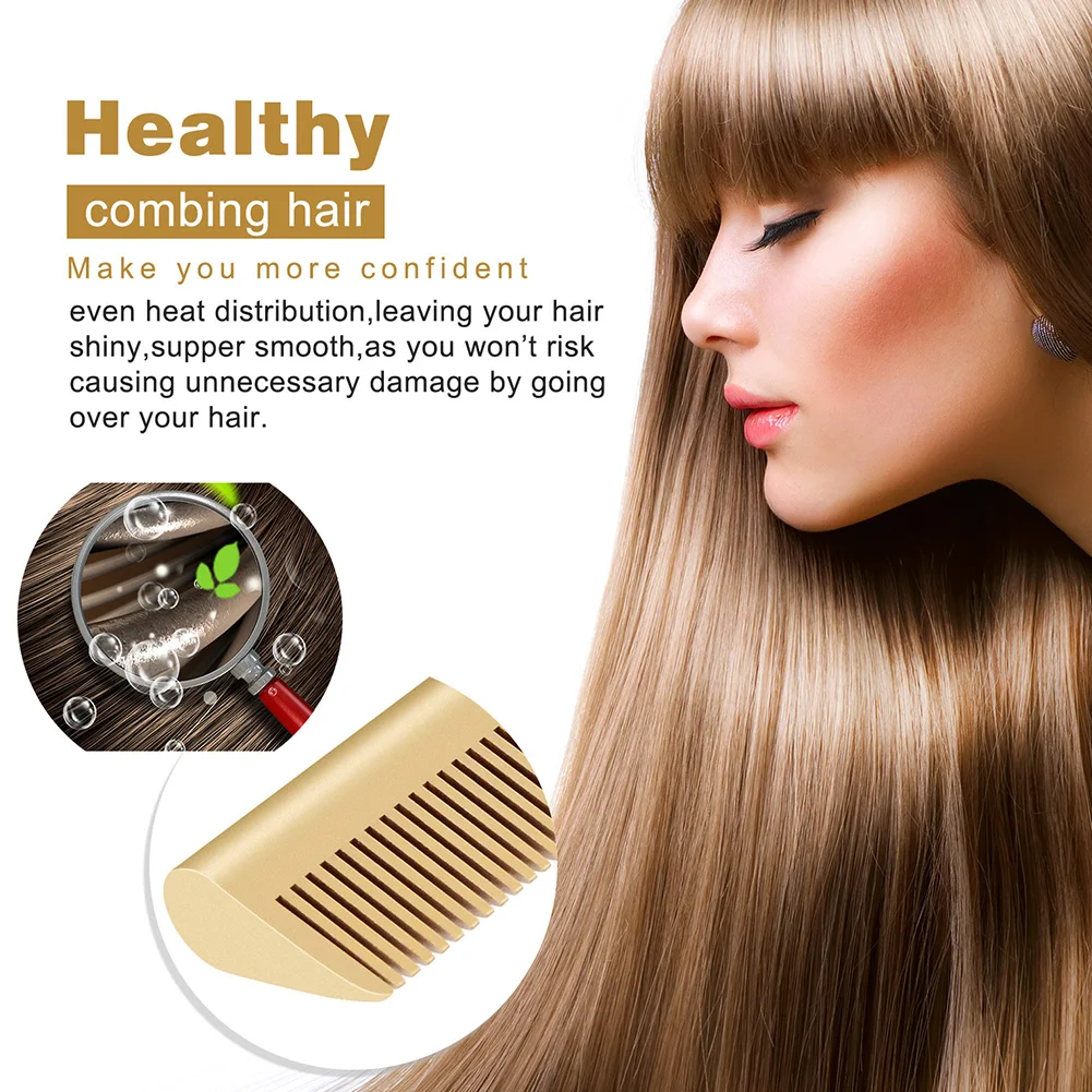 

Multifunction Home Handheld Hair Curler Comb Wet And Dry Hairdressing Electric Straightener Adjustable Temperature Button Design