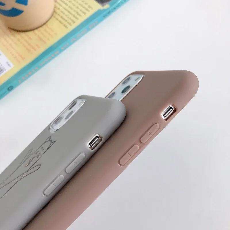Cute stretch line bear phone case for iPhone 6 7 8Plus XR XS MAX 11Pro 11Promax TPU soft silicone back cover |