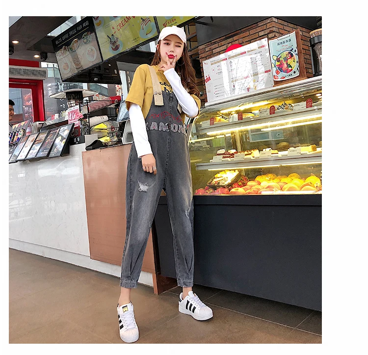 

black Jumpsuit Pants xxl Fashion Women Ladies Baggy Jumpsuit Long Elegant Bib Full Length Pinafore Dungaree Overall Solid Lo