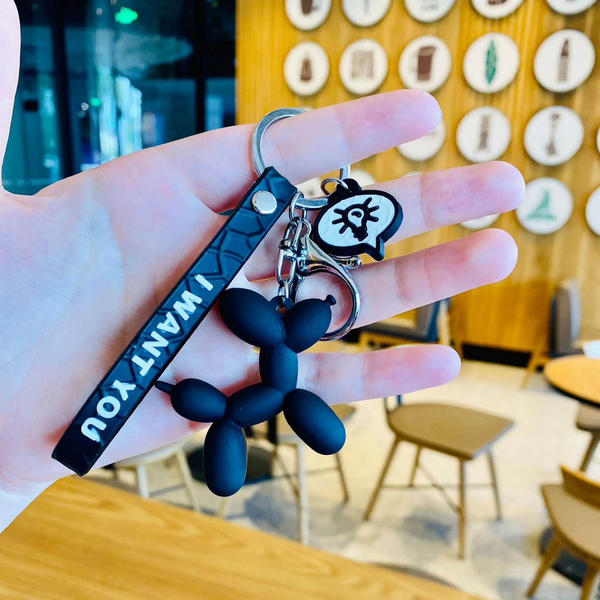 Мультяшный шар собака брелок красочные мягкие резиновые ПВХ милые брелки с