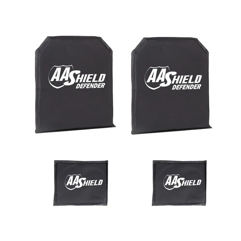 

AA Shield Defender Bulletproof Soft Armor Panel Body Armor Inserts Plate Aramid Core NIJ Lvl IIIA & HG2 10X12-T1 & 6X8 Kit