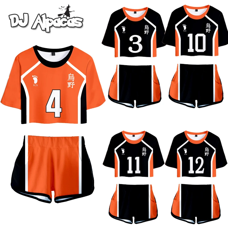 

Haikyuu Cosplay Костюм Hinata Shoyo Шорты Рубашка Nishinoya форма Yuu Спорт старшая школа волейбол клуб Женщины Karasuno Koukou