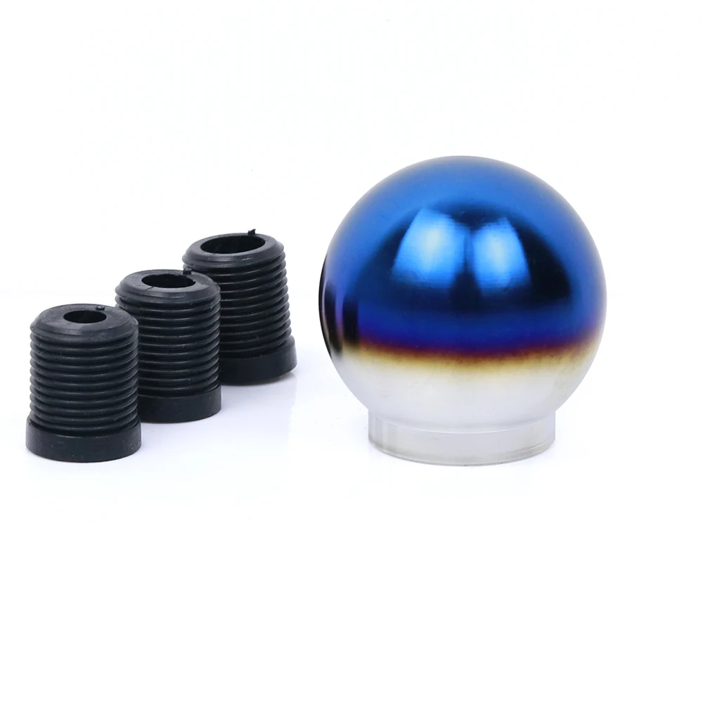 Автомобильный Стайлинг титановая синяя ручка переключения передач без скорости