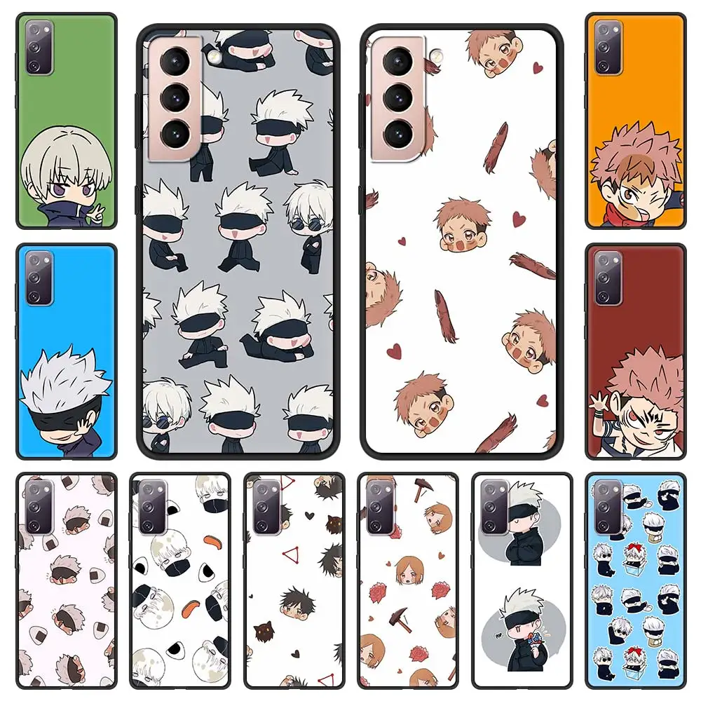 

Anime jujutsu kaisen Fashion Phone Case For Samsung Galaxy S20 FE S10 Plus S21 Ultra S8 S9 Plus S10e S7 Edge Black Shell Cover