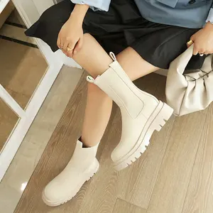 ZawsThia Round Toe Platform Womens Boots Luxury Brand High Top Winter Fleece Warm Shoes Anti-skid Wo