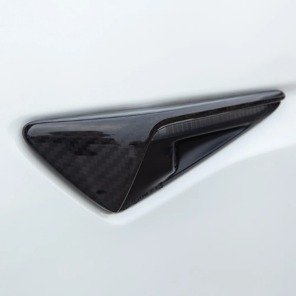Защитный чехол из углеродного волокна с боковой камерой 2 шт. для Tesla Model 3 18