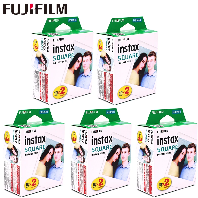 Fujifilm Instax квадратные белые края черная пленка фотобумага (10 100 шт) для SQ10 SQ6