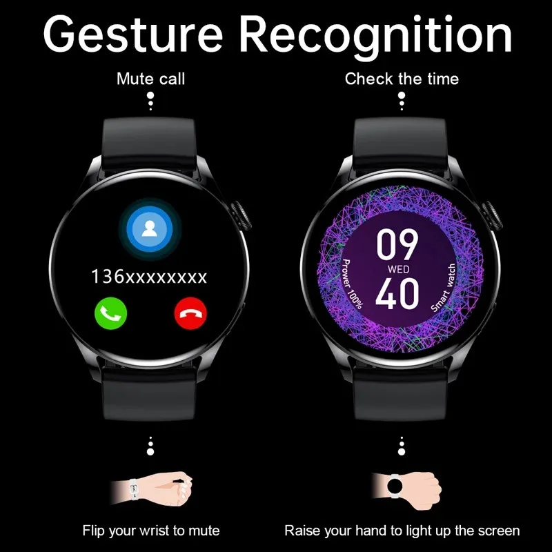 Смарт-часы Wear 3 Pro мужские водонепроницаемые с поддержкой Bluetooth и Пульсометром |
