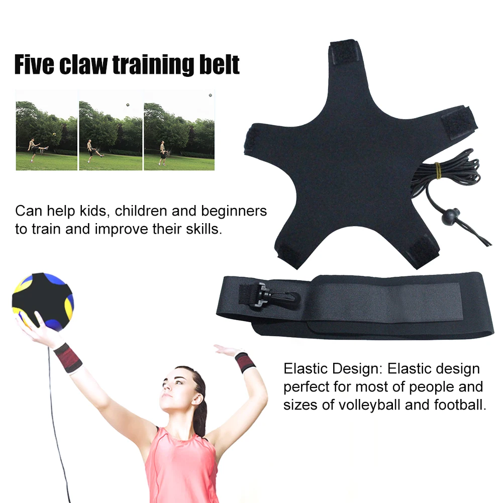 

Multifunction Indoor Outdoor Practical Practice Elastic Football Training Belt Volleyball Trainer Tosses Juggling Universal