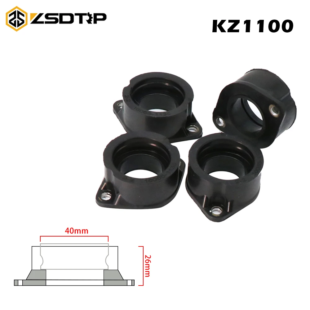 

ZSDTRP Motorcycle Carburetor Intake Manifold Interface Boots For Kawasaki KZ1000 KZ1100 KZ1000J KZ1000K KZ1000M KZ1100A 4Pcs